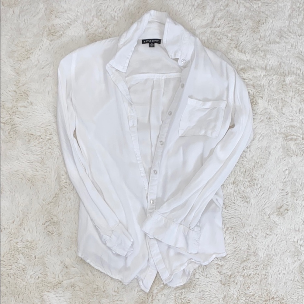 White Simple Button Down - image 1